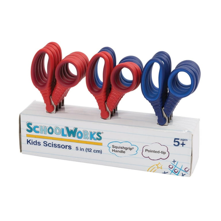 Children's 5 School Scissors - Pointed - Set Of 12