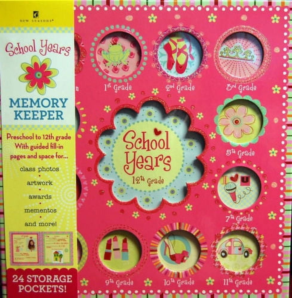 deluxe school memories keepsake photo album scrapbook from preschool  through 12th grade 