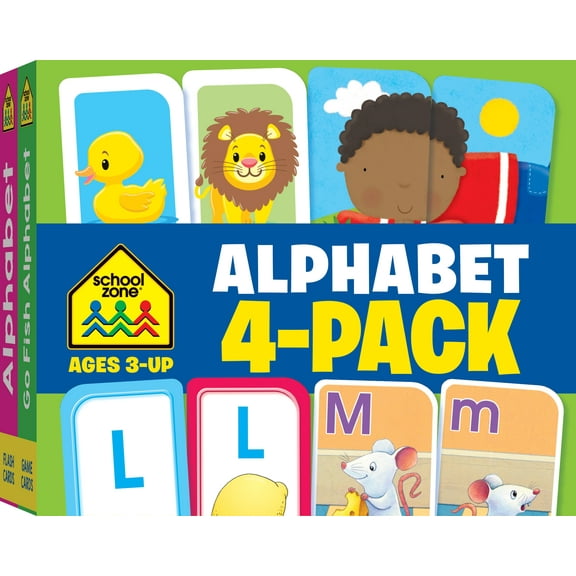 School Zone Alphabet 4-Pack Flash Cards