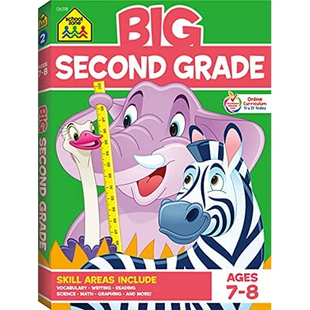 Pre-Owned School Zone Big Second Grade Workbook (Paperback) 0887431488 9780887431487