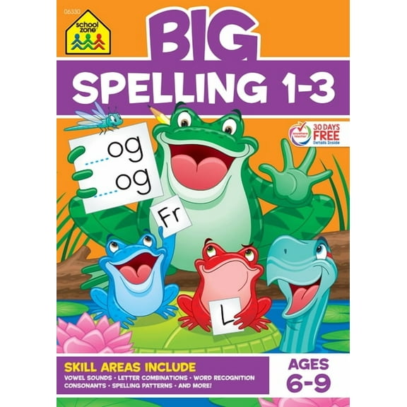 School Zone Big Spelling 1-3 Workbook
