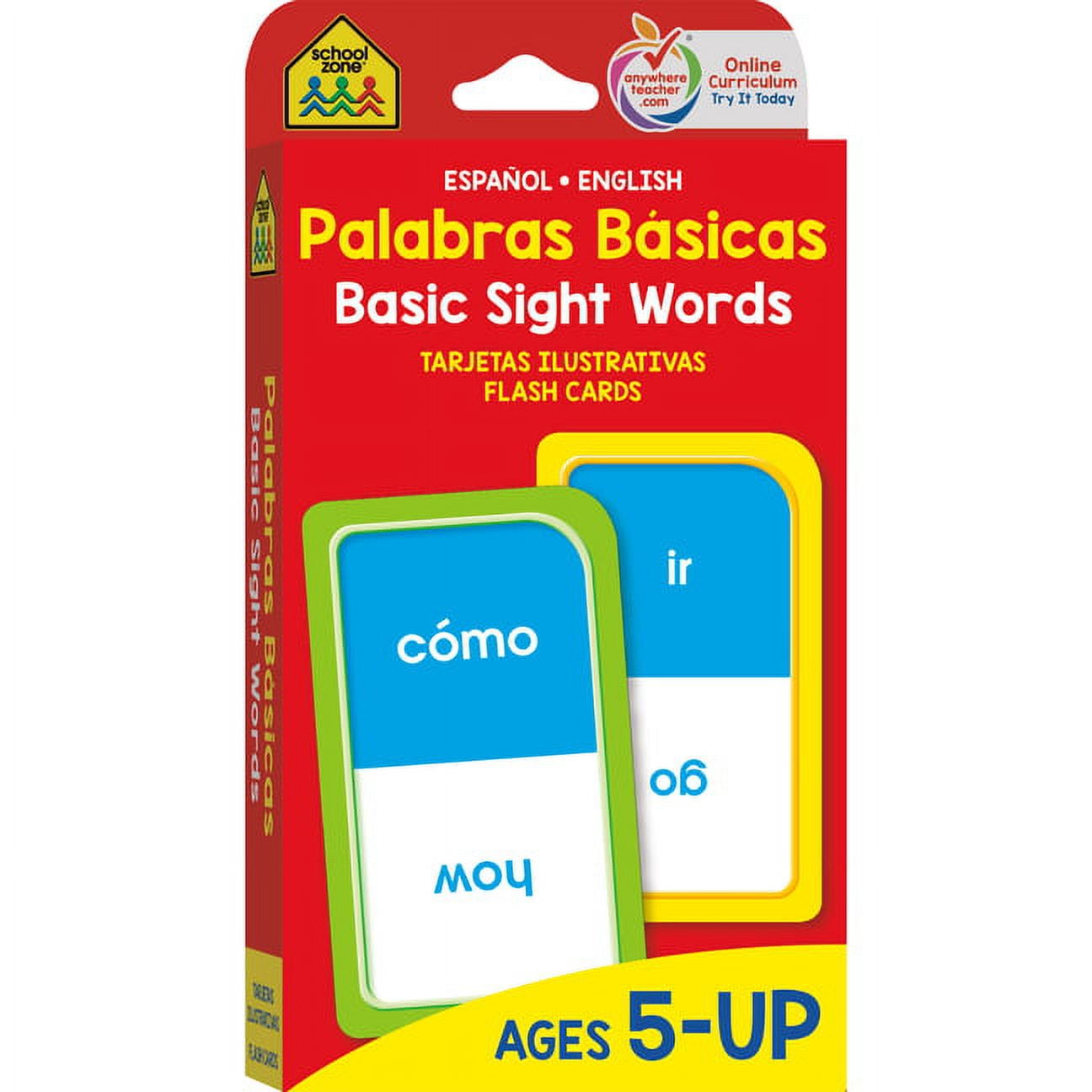 School Zone Bilingual Basic Sight Words Flash Cards - Walmart.com