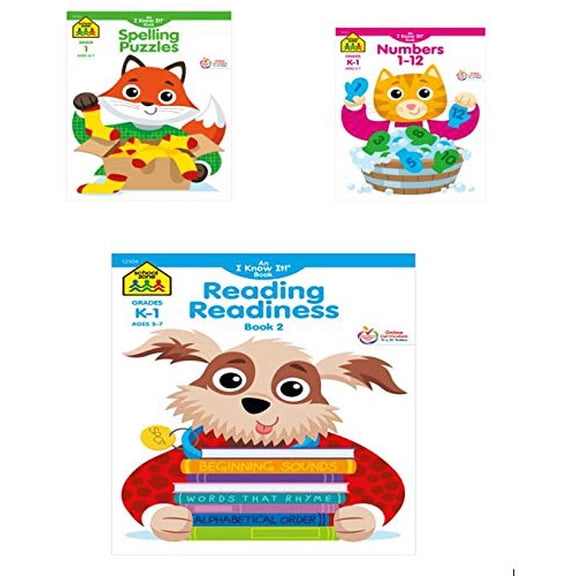 Pre-Owned School Zone Educational and Learning Activity Workbooks, Three-Pack Paperback