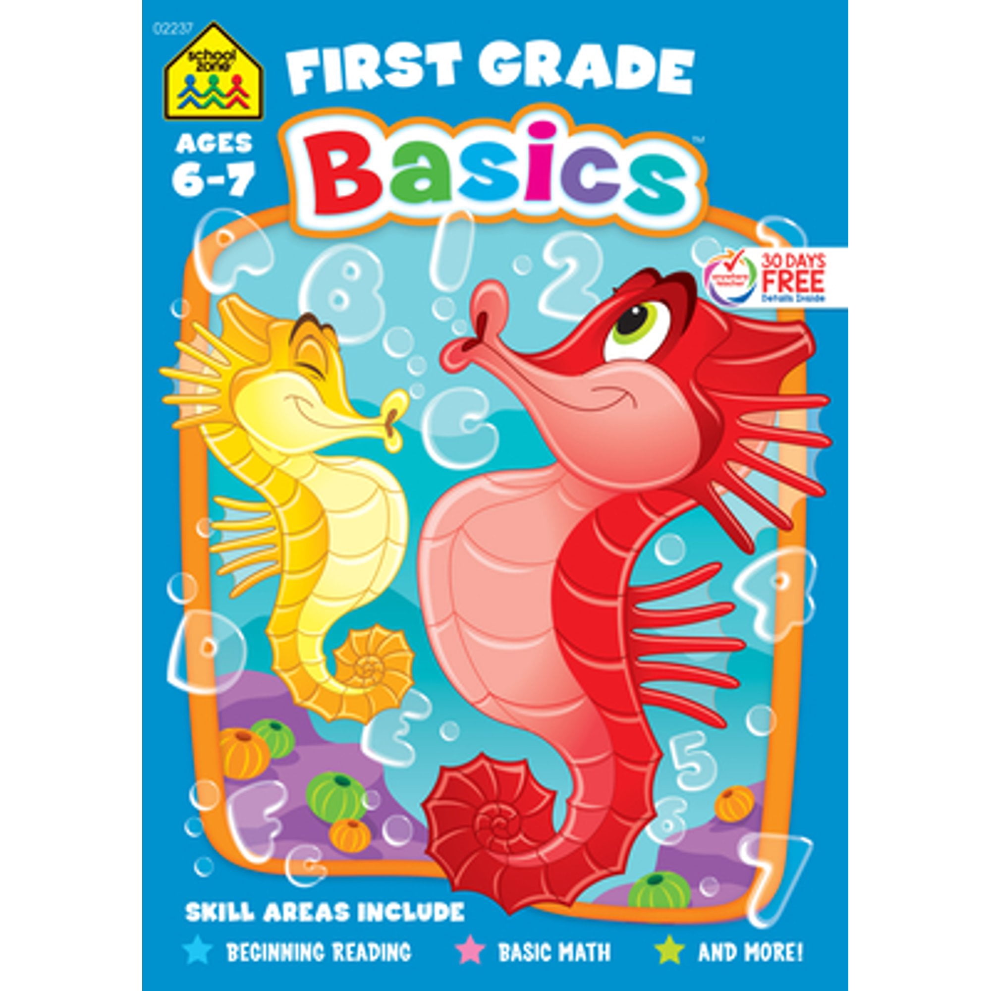 School Zone First Grade Basics 64-Page Workbook (Paperback) - Walmart.com