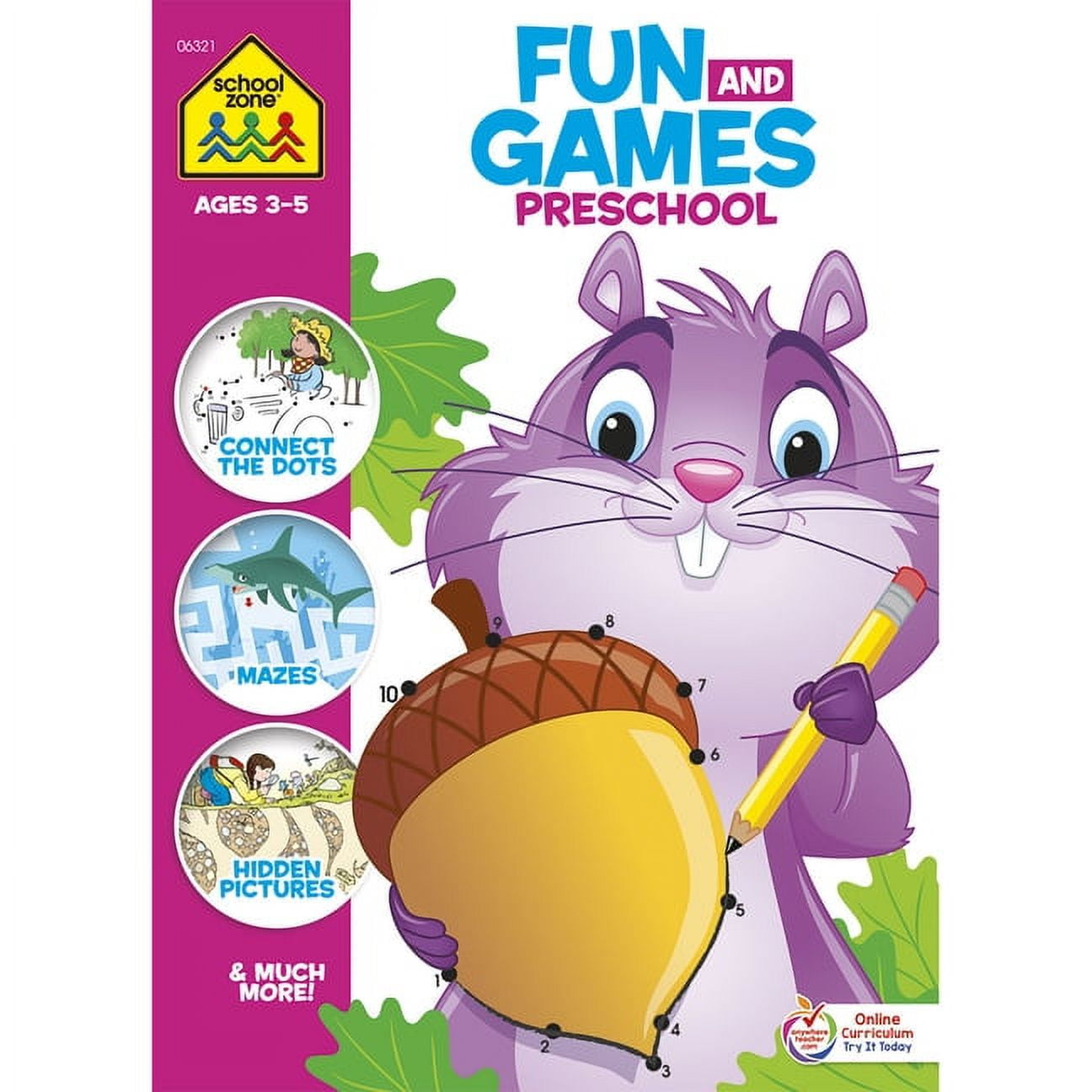 SCHOOL ZONE PUBLISHING School Zone Fun and Games Preschool Activity Workbook