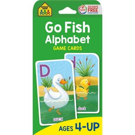 School Zone Go Fish Alphabet Game Cards