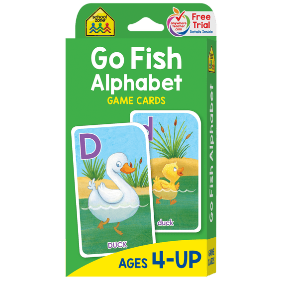 School Zone Go Fish Alphabet Game Cards