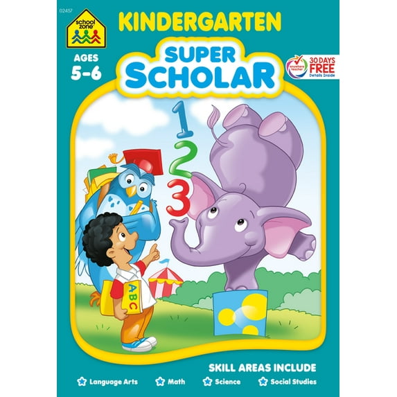 School Zone Kindergarten Super Scholar Workbook (Paperback)