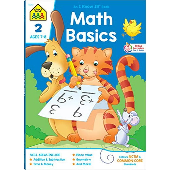 Pre-Owned School Zone Math Basics Workbook - Grade 2