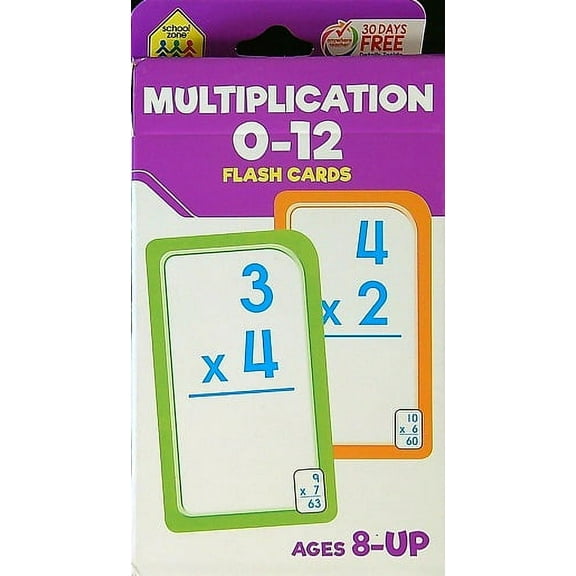 School Zone Multiplication 0-12 Flash Cards (Walmart Exclusive)