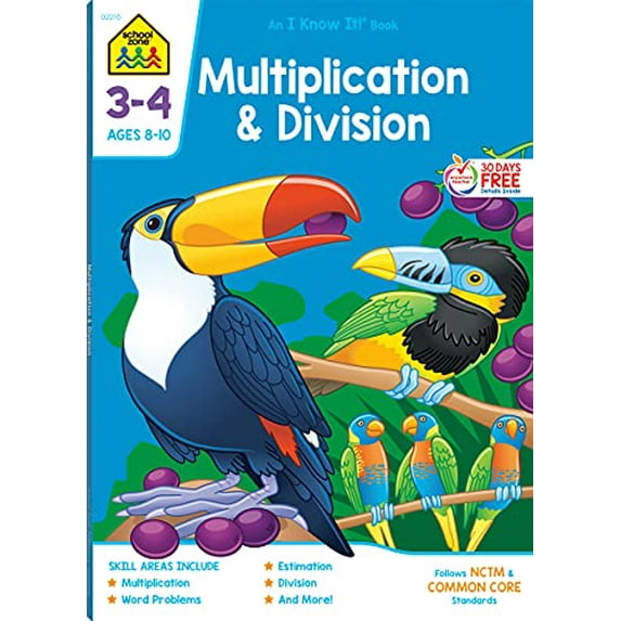 Pre-Owned School Zone Multiplication & Division Grades 3-4 Workbook (Paperback) 1589473299 9781589473294