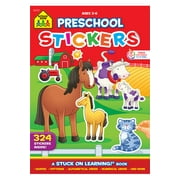 School Zone Preschool Sticker Learning Workbook Paperback