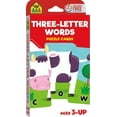 thumbnail image 1 of School Zone Three-Letter Words Puzzle Cards Cow Ages 3-UP Flash Cards, 1 of 2