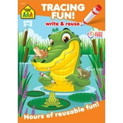School Zone Tracing Fun! Write & Reuse Workbook
