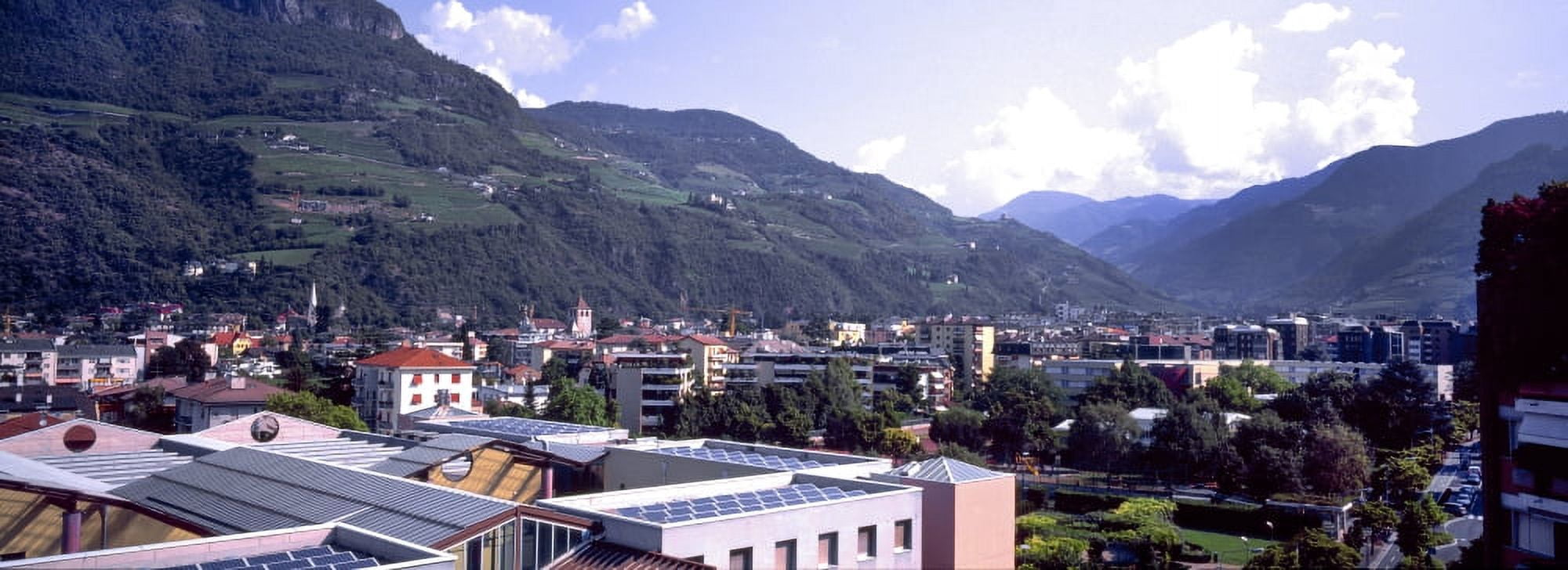 School building covered with solar cell Bolzano Italy Canvas Art - Panoramic Images (27 x 9)