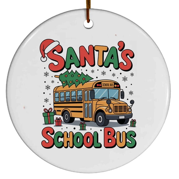School bus Ornament, Custom Christmas Ornament, Christmas Gift For Dad Mom Friends Coworkers Colleagues, Christmas Ornament 2025, Team Gifts, Santa's Favorite School bus