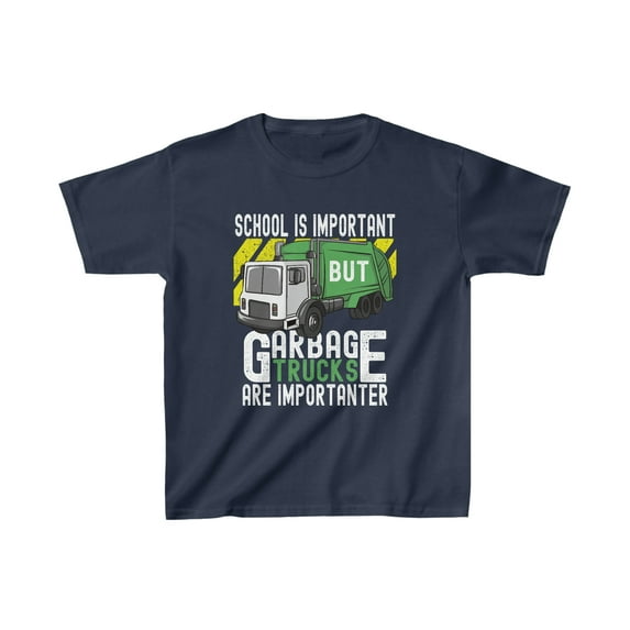 School is Important But Garbage Trucks are Importanter Kids T-Shirt