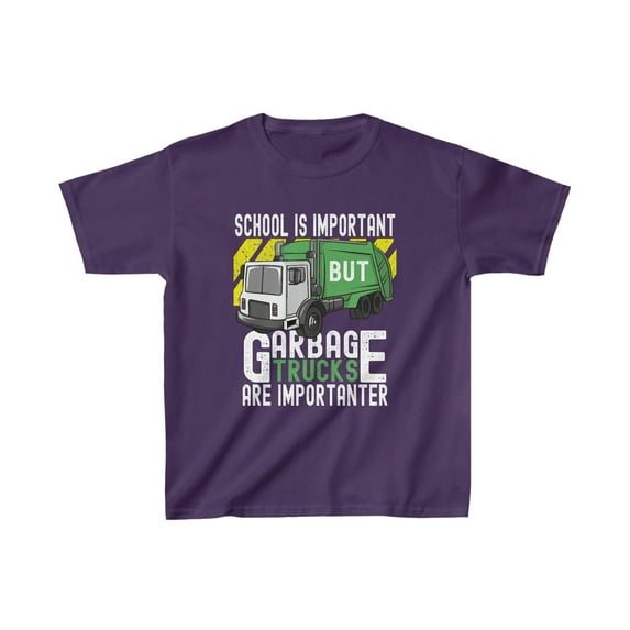 School is Important But Garbage Trucks are Importanter Kids T-Shirt