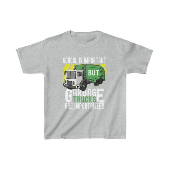 School is Important But Garbage Trucks are Importanter Kids T-Shirt
