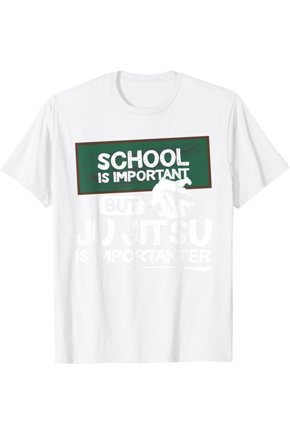 "School is important but ju jitsu is importanter" | Jujitsu T-Shirt
