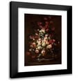 thumbnail image 1 of School of Bartolomeo Bimbi 14x18 Black Modern Framed Museum Art Print Titled - Elaborate Floral Bouquet in Footed Vase (circa 1750), 1 of 5