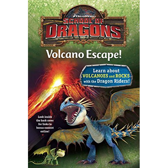 Pre-Owned School of Dragons 1: Volcano Escape! DreamWorks A Stepping Stone Book TM Library Binding Kathleen Weidner Zoehfeld