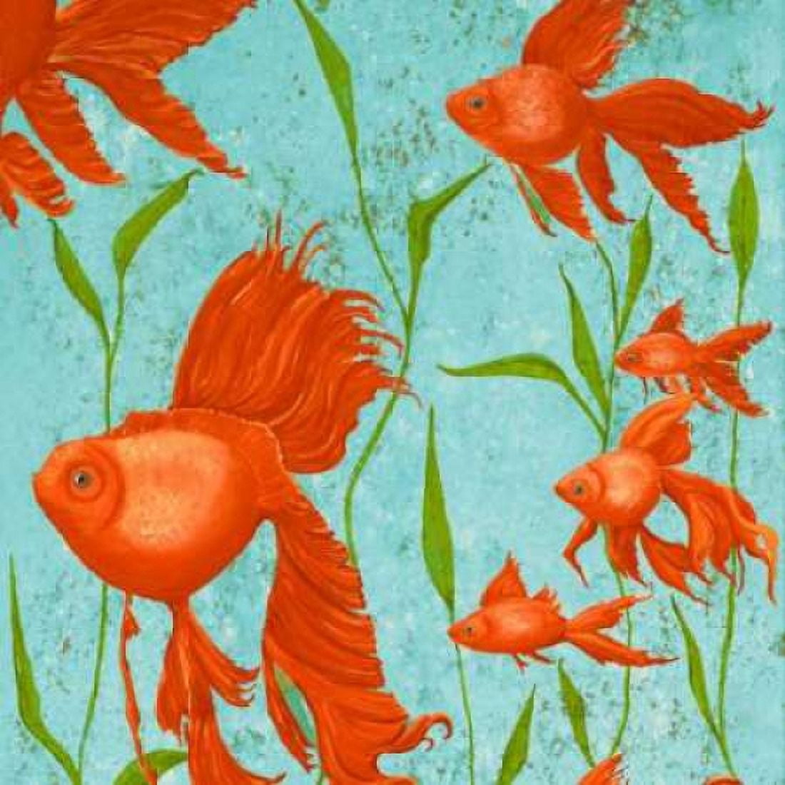 School of Fish I Canvas Art - Gina Ritter (24 x 24)