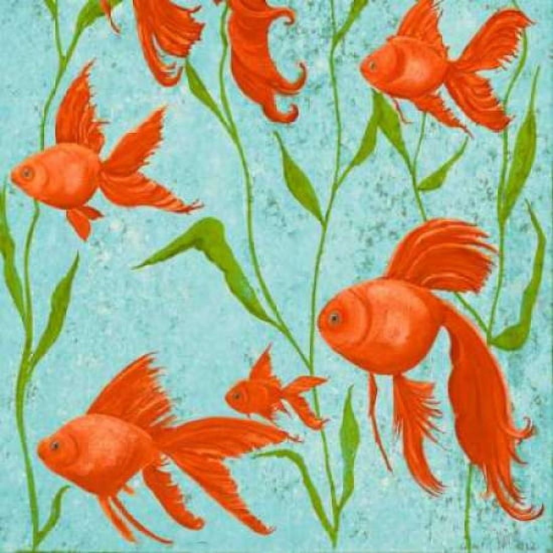 School of Fish II Canvas Art - Gina Ritter (24 x 24)