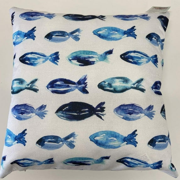 School of Fish Pillow | Throw Pillow | Dolphin Pillow | Ocean Lover | Sea Decor | Ocean | Gift for her | Accent Pillow Covers | Watercolor