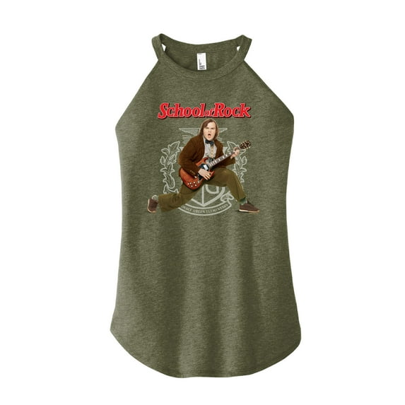 School of Rock - Dewey Finn Playing the Guitar - Juniors High Neck Tank Top