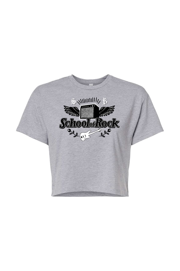 - Original Logo - Juniors Cropped Cotton Blend T-Shirt