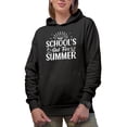thumbnail image 1 of School's Out for Summer - Student or Teacher's Vacation Quote, Black Hooded Sweatshirt or Hoodie, Medium, 1 of 5