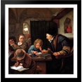 thumbnail image 1 of School teacher 28x28 Large Black Wood Framed Print Art by Jan Steen, 1 of 2
