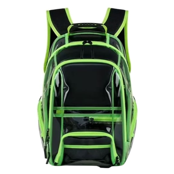 Schoolbag*1 Trendy Cool Clear Backpack Pvc Plastic Transparent Backpack with Ruggedly Shoulder Straps Teenagers Women Men for Stadium School College Travel Work Hiking