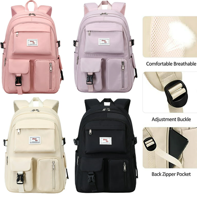 Schoolbag Girl Korean Version, Campus Junior High School High School  Student Backpack New Trendy Backpack/Black 