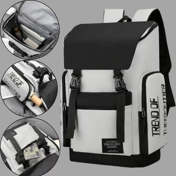 Schoolbag High School Student Large Capacity Computer Bag,Black
