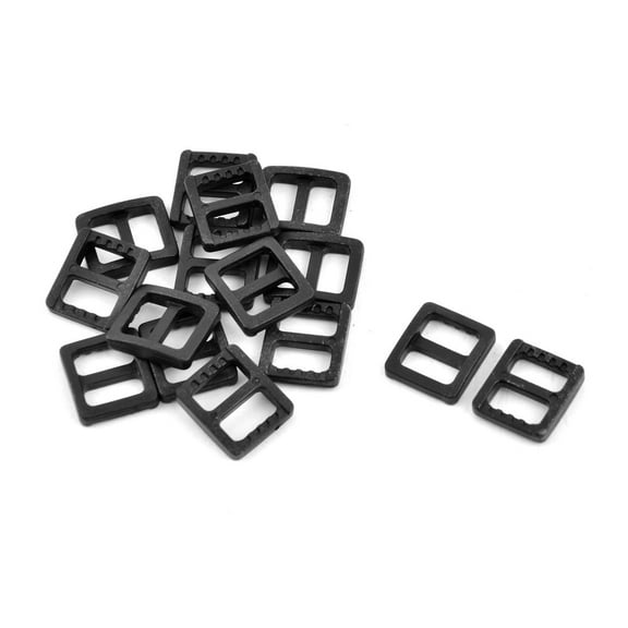 Schoolbag Webbing Plastic Adjustable Ladder Lock Buckle 10mm Strap Width 15pcs