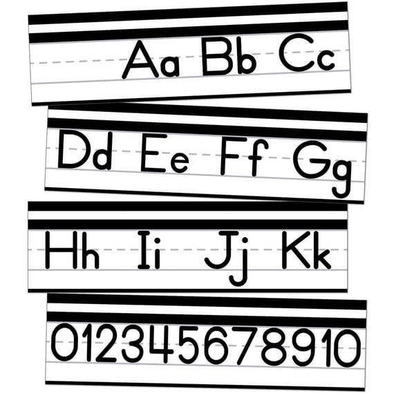 Schoolgirl Style Alphabet Line: Manuscript 8 pieces