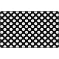 thumbnail image 1 of Flagship Carpets School Girl Style Simply Stylish Black & White Polka Dot Classroom Area Rug, 7'6" x 12', 1 of 1