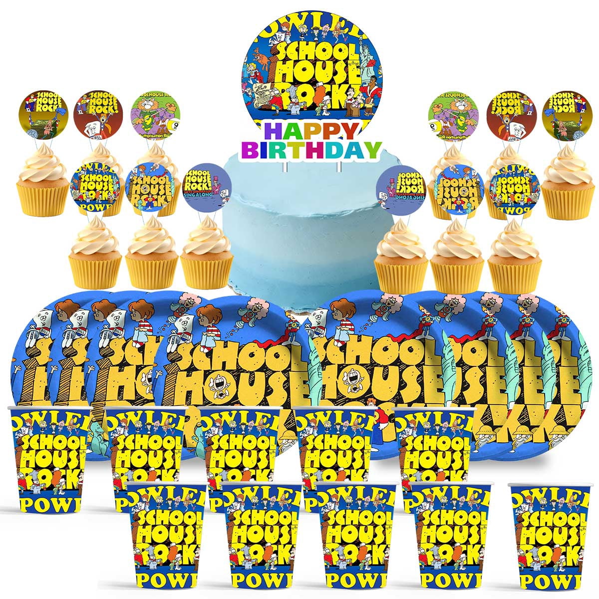 School Rocks Birthdays Schoolhouse Rock Birthday Cups Party Supplies Plates Decorations Cake ...