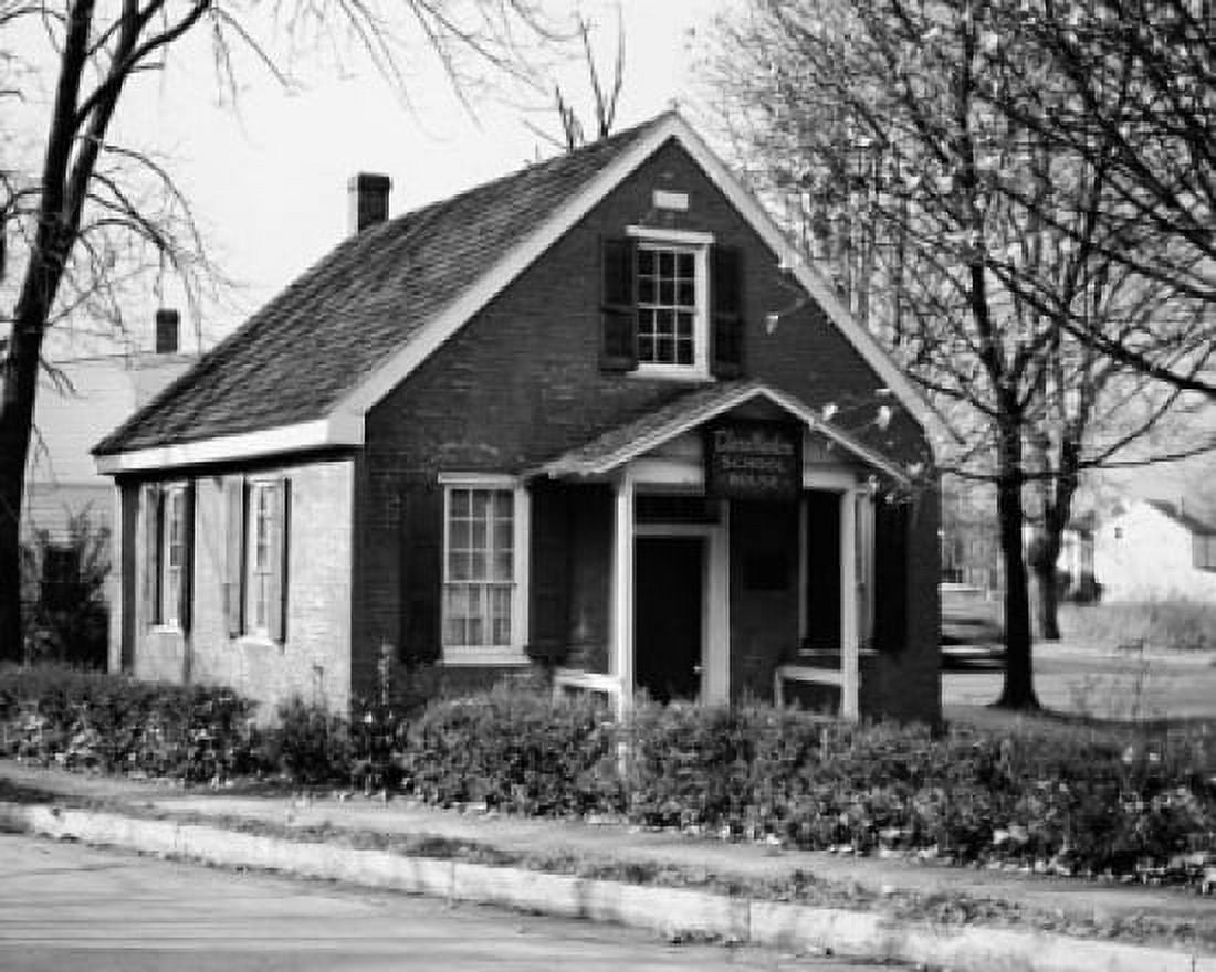 Schoolhouse at the roadside Clara Barton Schoolhouse Bordentown New Jersey USA Canvas Art - (24 x 36)