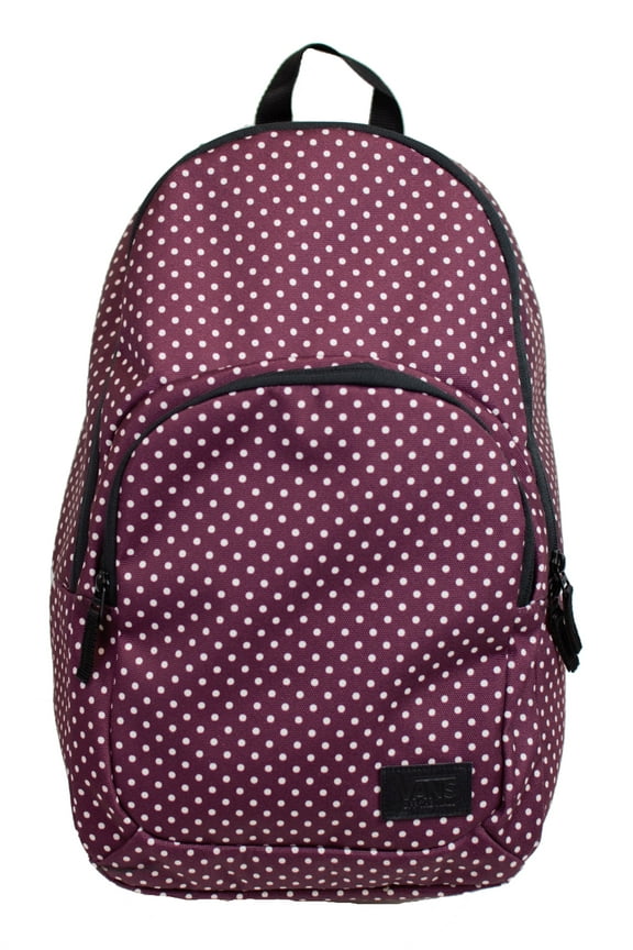 Schooling Burgundy White Polka Dot Backpack