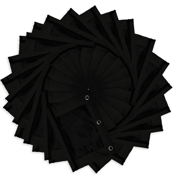 Schoolio 30 Pack Black Pencil Case for Kids Zipper Pencil Pouch for 3 Ring Binder