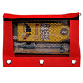 thumbnail image 1 of Schoolio Red Pencil Case for Kids Zipper Pencil Pouch for 3 Ring Binder, 1 of 6