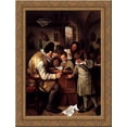 thumbnail image 1 of Schoolmaster 24x18 Gold Ornate Wood Framed Canvas Art by Jan Steen, 1 of 2