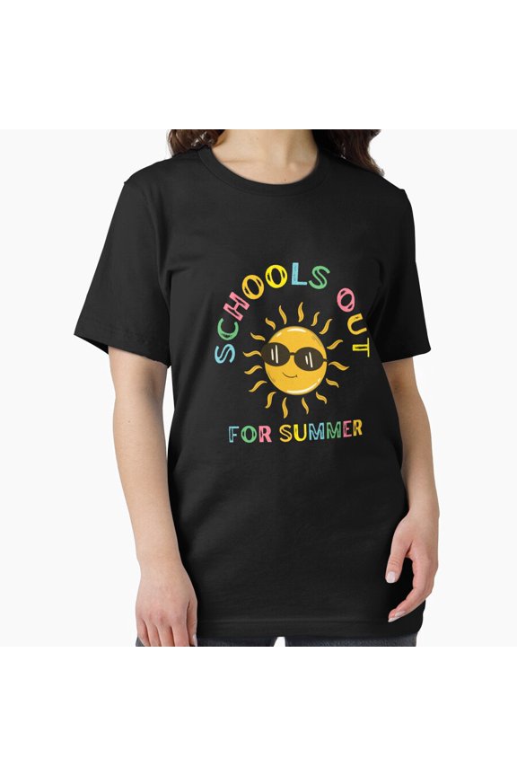Schools Out for Summer Fun Sunshine Vacation Group Camping Trip Unisex T-Shirt, up to size 5XL