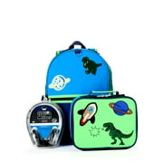 Schoolyard Vibes 17" 3 Piece Backpack Set with Headphones and Kids Lunch Box