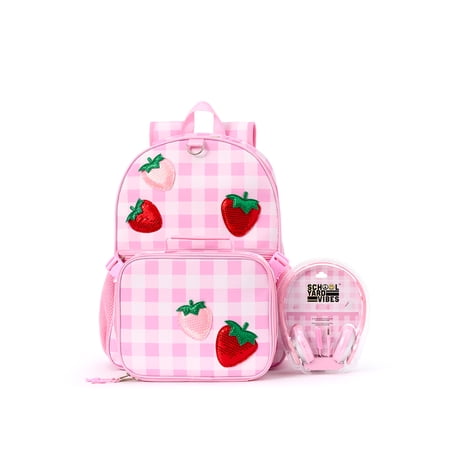 Schoolyard Vibes 17" 3 Piece Backpack Set with Headphones and Kids Lunch Box