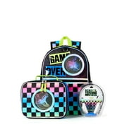 Schoolyard Vibes Heart Rainbows Girls 16" 3 Piece Headphone with Lunch Kids Backpack Set, Pink