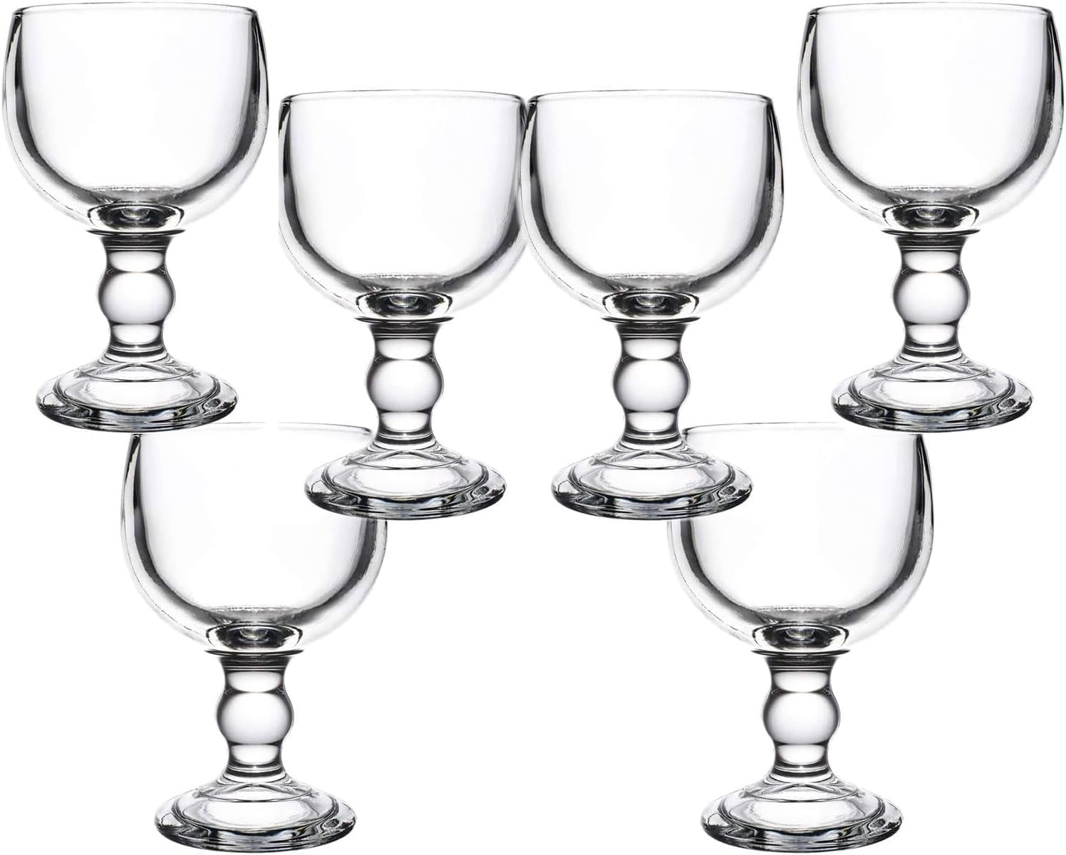Schooner Glass Large 18Oz Glass Chalice Durable & Versatile Cocktail Glasses Great For